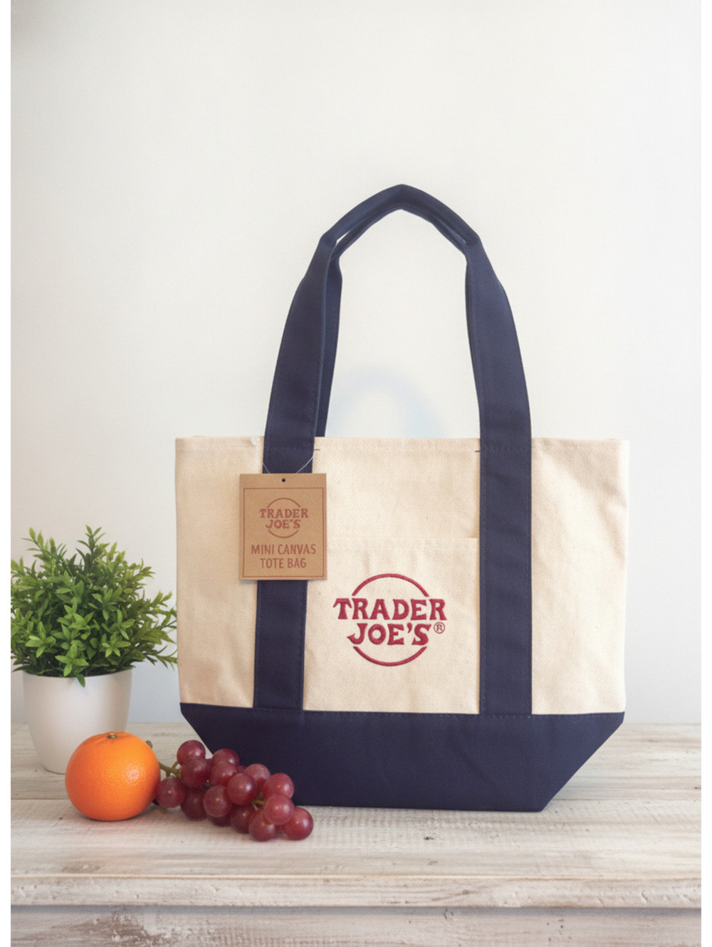 Trader Joe's Mini Canvas Tote Bag